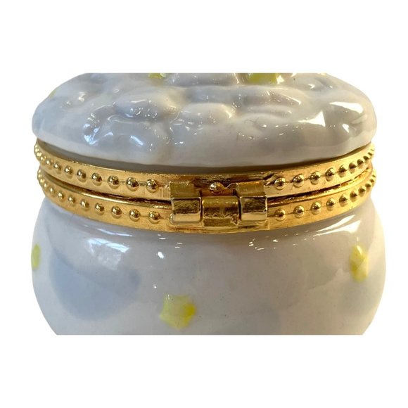 Teddy Bear Angel on Cloud Porcelain Baby/ Child's Keepsake Jewelry Box -FRANCE - Picture 13 of 14